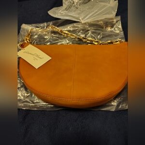 Universal Thread Mustard Shoulder Bag with Gold Chain